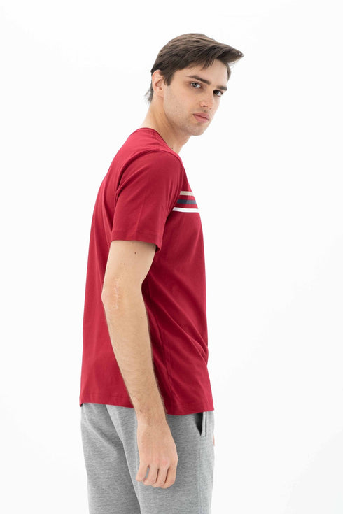 T-Shirt Round Neck With Chest Print